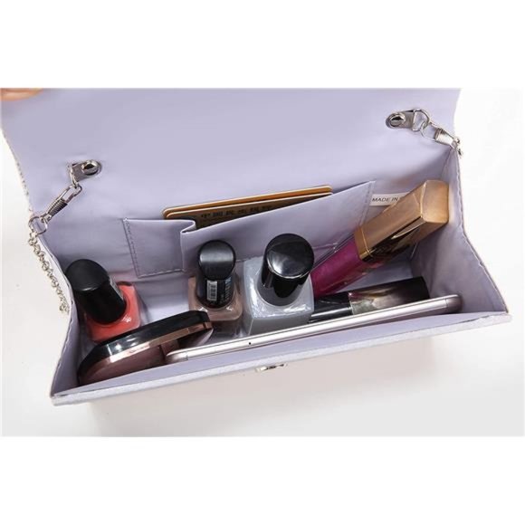 Envelope Evening Clutch Crossbody Bags Classic Wedding Party Shoulder Bag Womens - Picture 4 of 6